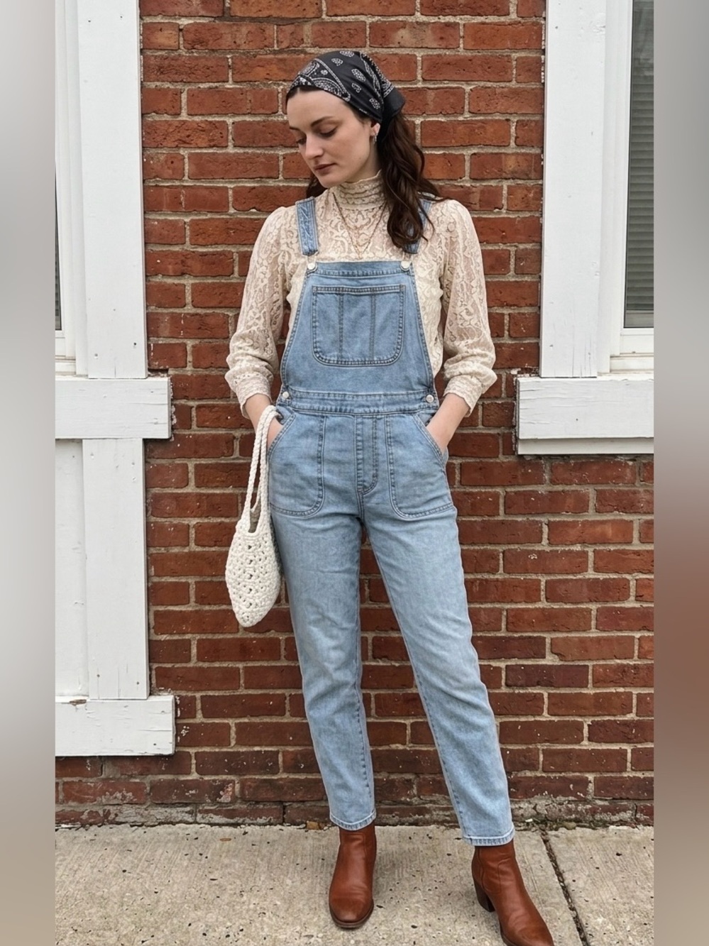 Old Navy O.G. Straight “Emma” Medium-Wash Jean Overalls Size 2 Denim Casual 90s